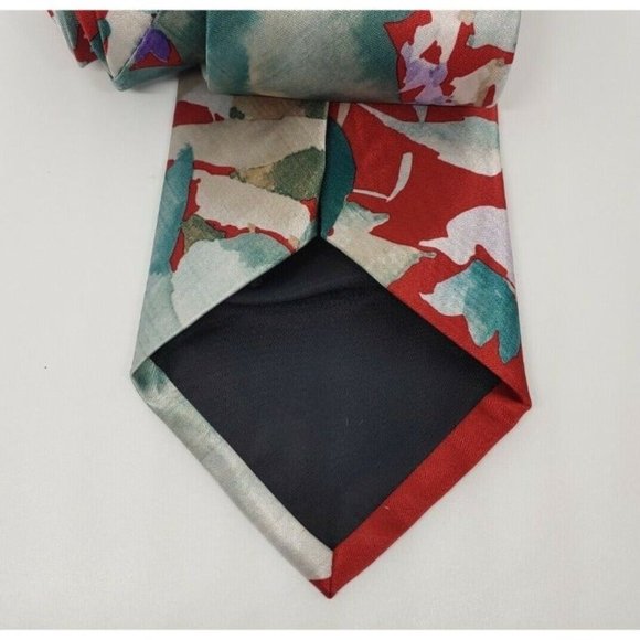 VTG Etienne Aigner Mens Abstract Floral Multicolor Pattern, Red, Green, Purple - Picture 7 of 7